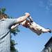 A father lifts his child during the Mayor's Green Fair on Friday, June 14. Daniel Brenner I AnnArbor.com